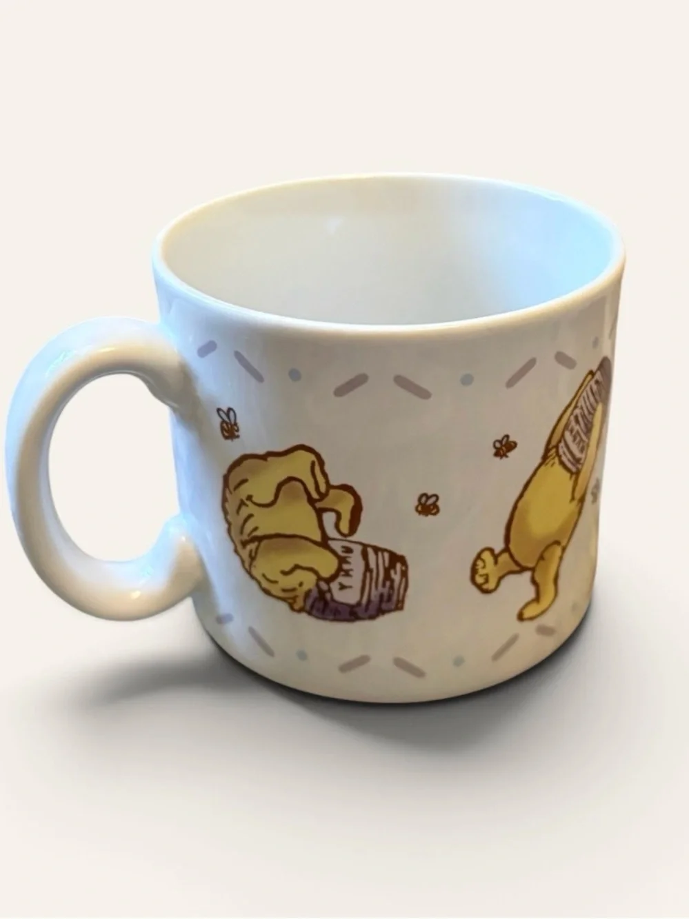 Vintage | White Ceramic Small Mug | Winnie the Pooh | Honey Pot + Bees